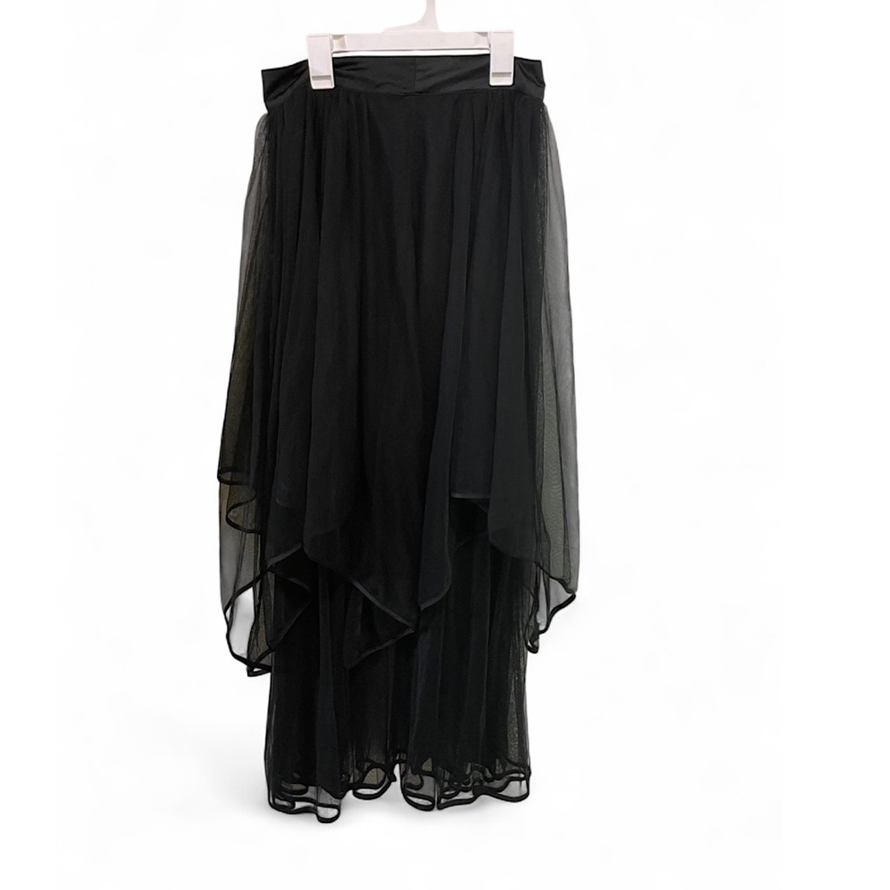 Free People Black Layered Tulle Maxi Skirt